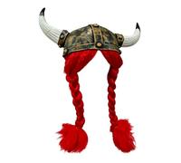 Treccia per cosplay per adulti | Accessori per feste con corona a corno e dettaglio a treccia rossa per foto di personaggio e feste a tema