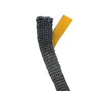 Treccia piatta Textape nera adesiva al metro 8x3 14801002