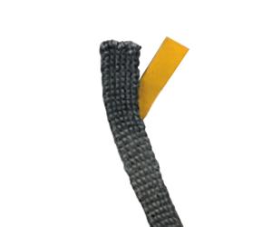 Treccia piatta Textape nera adesiva al metro 8x3 14801002