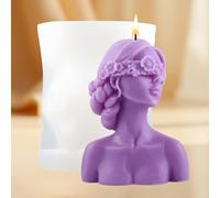 Treccia Ragazza Candele Stampi Ragazze Candele Muffa Bendato Ragazza Silicone Candela Stampi Corpo Resina Stampo per la Produzione di Candele Stampo Aromaterapia Gesso Cera Argilla Artigi