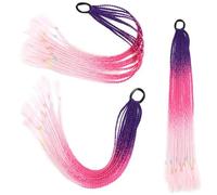 Treccia sintetica 24" Coda di cavallo Parrucchino con anello elastico Capelli intrecciati Chignon Coda di cavallo Capelli-C25-24 pollici