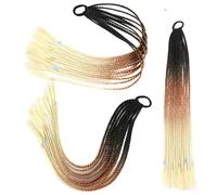 Treccia sintetica 24" Parrucchino coda di cavallo con anello elastico Capelli intrecciati Chignon Coda di cavallo - C15-24 pollici