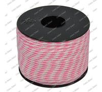 Treccia sky bianca con spia rosa flu 2 mm - 100 mt
