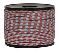 Treccia sky celeste con spia rossa 2 mm - 100 mt