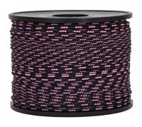 Treccia sky nera con spia rosa flu 2 mm - 100 mt