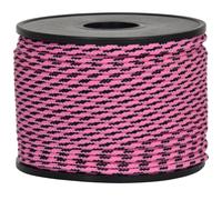 Treccia sky rosa flu con spia nera 2 mm - 100 mt