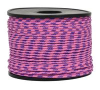 Treccia sky rosa flu con spia viola 2 mm - 100 mt