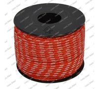 Treccia sky rossa con spia bianca 2 mm - 100 mt