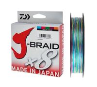 Daiwa J-Braid 8 Braid 300 m Multi Colour - Filo da Pesca Intrecciato