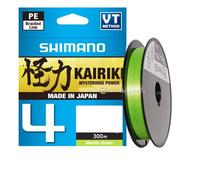 TRECCIATO SHIMANO KAIRIKI 4 300 M MANTIS GREEN PESCA SPINNING VERTICAL MULTIFIBR