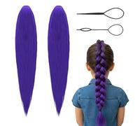 treccina sintetica, Extension per Treccine Africane Donna, 26''Extension di Capelli Trecce Viola, Capelli da Treccia Lunghi, per Cosplay, costume anime, carnival, Scena