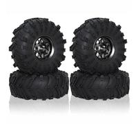TReCVd Set da 2,2 Pollici di Pneumatici per la Ruota in Metallo in Metallo 4pcs 138 mm Compatibile con Veicoli Crawler RC 1/10 Come Wraith(Silvery)