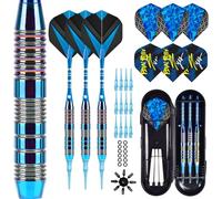 Trecynd Freccette con punta in plastica per freccette elettroniche, freccette morbide, con freccette morbide professionali (Deep Blue)