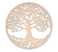 Tree Art Wall Decor - Wooden Wall Art | Family Tree Metal Indoor Decor with Hanging Hooks for Home, Office, Bedroom, Living Room, Hallway, Decoration, Rustic and Modern Interior Design Accent