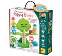 Montessori baby wood happy birds balancing game