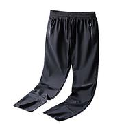 Tree&Bird - Pantaloni da uomo con stampa, stile casual, con tasche funzionali, motivo e disegni grafici, BK1, 5XL