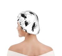Tree Branch Black Crow Crow Bird Cuffia Da Bagno Per Donna Comodo Cuffia Doccia Impermeabile Cuffie Capelli Per Hotel Spa Salone