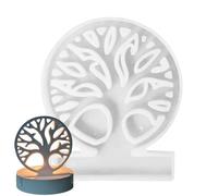 Tree Candle Holder Resin Mold, Tree-Inspired Silicone Molds For Gum Candlesticks, Candle Holders For Beeswax Candles, 3D Tree Design, 4 X 4 X 6 Inches Clear, 1 Pack