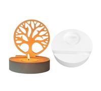Tree Candle Holder Resin Mold, Tree-Inspired Silicone Molds For Gum Candlesticks, Candle Holders For Beeswax Candles, 3D Tree Design, 4 X 4 X 6 Inches Clear, 1 Pack