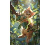 Tree Cat 4000 Piece Jigsaw Puzzles for Adults, Colourful, Challenging & Brainteasing Adult puzzles 4000 Pieces Animal, Fun jigsaws for The Whole Family 56x34 inch