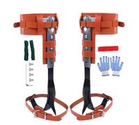 Tree Climbing Spike Set, Cowhide Leather Timber Mountaineering, 15,75 x 18,11 Inch Height Adjustable & Versatile Usage, Outdoor Ricreation Supply for Trimming, Cutting, Fruit Picking, Orchard