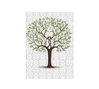 Tree Di Impronta Digitale Libro degli ospiti di nozze Albero di impronte digitali Tela Wall Art Poster Regalo Firma Ricordo di matrimonio for la decorazione della festa(Color03,50x70cm 20x28inch)
