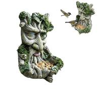 Tree Face Bird Feeder - Tree Decorations Outdoor | 3D Resin Weather Resistant Feeder | Resin Easy Fill Design, Garden Yard Fairy Lawn, Home Farm Feeding Camping, Sq
