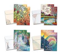Tree-Free Greetings Assortimento di biglietti con buste abbinate, ecologico, prodotto negli Stati Uniti, 100% carta riciclata, 12,7 x 17,8 cm, incoraggiante la natura (GA61568)