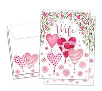 Tree-Free Greetings Cartolina d'auguri per San Valentino, confezione da 2, ecologico, Made in USA, 100% carta riciclata, 12,7 x 17,8 cm, Forever Balloons (GT64365)