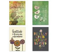 Tree-Free Greetings Confezione da 16 biglietti vuoti assortiti per tutte le occasioni, con buste, ecologici, realizzati negli Stati Uniti, 100% carta riciclata, 10,2 x 15,2 cm, Be Kind All Occasion