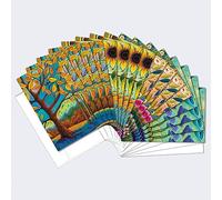 Tree-Free Greetings Confezione da 16 biglietti vuoti assortiti per tutte le occasioni, con buste, ecologici, realizzati negli Stati Uniti, 100% carta riciclata, 10,2 x 15,2 cm, naturalmente dorato