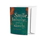 Tree-Free Greetings EcoNotes Stationary- Biglietti vuoti con buste, 10,2 x 15,2 cm, Smile Breathe, citazione ispiratrice, confezione da 12 (FS56721)