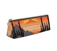 Tree Hills And Rivers Grande Capacità Astuccio Penna Semplice Cancelleria Borsa Organizzatore Ufficio Marker Pouch Multifonction Box Makeup Bag