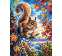 Tree House Squirrel Puzzle 300 Pezzi Per Bambini Ragazzi Fairy Tale Wild Animals Fantasy Cartone Di Alta Qualità Atossico Attività Educativa Per Tempo Libero Scolastico Con Confezione Regalo 300 PCS