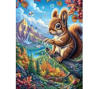 Tree House Squirrel Puzzle 500 Pezzi Per Amici E Famiglia in Serata Fairy Tale Wild Animals Fantasy Rompicapo Sfida Creativa Giochi Da Tavolo Relax E Intelligenza Regalo Natale 500 PCS