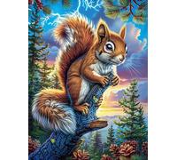 Tree House Squirrel Rompicapo 300 Pezzi Per Bambini E Genitori Fairy Tale Wild Animals Fantasy Cartone Spesso Sicuro Difficoltà Bassa Per Svago Familiare Con Poster Incluso Qualità Garantita 300 PCS