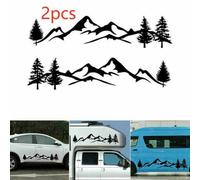 Tree Mountain Car Decal Forest Vinyl Graphic per RV Camper Trailer Truck Sticker