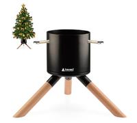 Tree Nest Base per Albero di Natale Supporto Albero di Natale Piede con Serbatoio D'acqua - Cosmopolitan Christmas Tree Stand per Alberi fino a 1.5 Metri, Tronco da 3 a 9 cm Nero