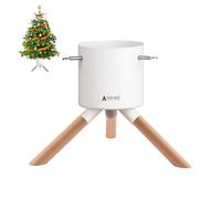 Tree Nest Base per Albero di Natale Supporto Albero di Natale Piede con Serbatoio D'acqua - Cosmopolitan Christmas Tree Stand per Alberi fino a 1.5 Metri, Tronco da 3 a 9 cm Bianco