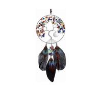 tree of life chakra dreamcatcher handmade 7 chakra healing crystals stone gemstone reiki hanging ornament dream catcher for home window wall decor yog