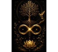 Tree of Life Notebook: Infinity Symbol Cover, Lined Notebook, 80 Pages: Featuring the Tree of Life, Infinity Symbol, Golden Lotus, and Hummingbird