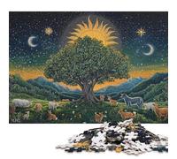 Tree of Life Puzzle Difficult Challenge 100 Percent Recycled Cardboard Jigsaw Puzzle for Women Men Mother's Day Gifts 70x50cm/1000pcs