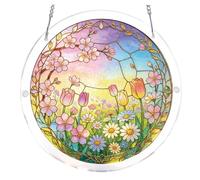 Tree of Life Suncatcher Window Hanging, puzzle fai da te con effetto luce prism arcobaleno, decorazione in vetro stained Glass for Garden Home Office, Vibrant Unique Birthday Easter Christmas