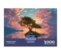 Tree on An Island 1000 Pcs Cartone Robusto Puzzle Small Island Sfida Unica Gioco Per Famiglie Puzzle Per Adulti E Bambini 70x50cm/1000pcs