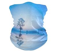 Tree On The Lake 26X30Cm Versatili Protezione del Viso Sportiva Headwrap per attività Adulto Ciclismo