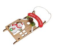 Tree Ornaments - Figurine Pendant Crafts, Wooden Christmas Decorations, Rustic Farmhouse Style, Holiday Party Supplies, Hanging Brown for Home Kitchen, Outdoor Garde Window, Office