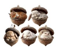 Tree Ornaments For Christmas,Flat 2D Festive Pendant Decoration - Elegant Handcrafted Animal Christmas Ornament - For Indoor Outdoor Window Shelf Table Living Room Holiday Home Wall