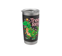TREE REX Christmas Costume T-Rex Dinosaur Xmas Light Family Bicchiere termico in acciaio inox doppia parete