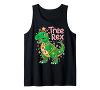 Tree Rex Christmas Costume T-Rex Dinosaur Xmas Light Family Canotta