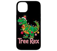 TREE REX Christmas Costume T-Rex Dinosaur Xmas Light Family Custodia per iPhone 14 Plus
